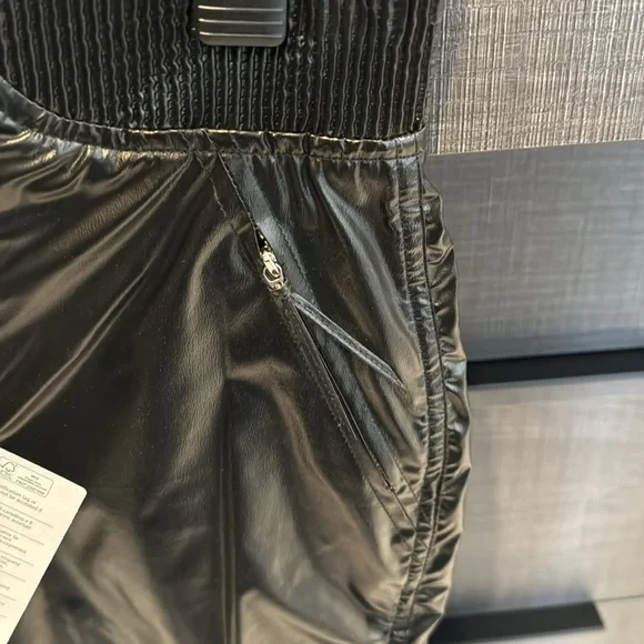 Isabel Marant black coated-silk mini skirt